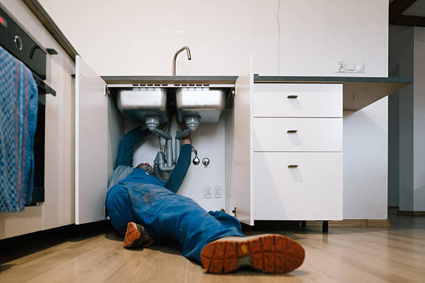 Professional Drain Cleaning technician working in Glade Valley, NC
